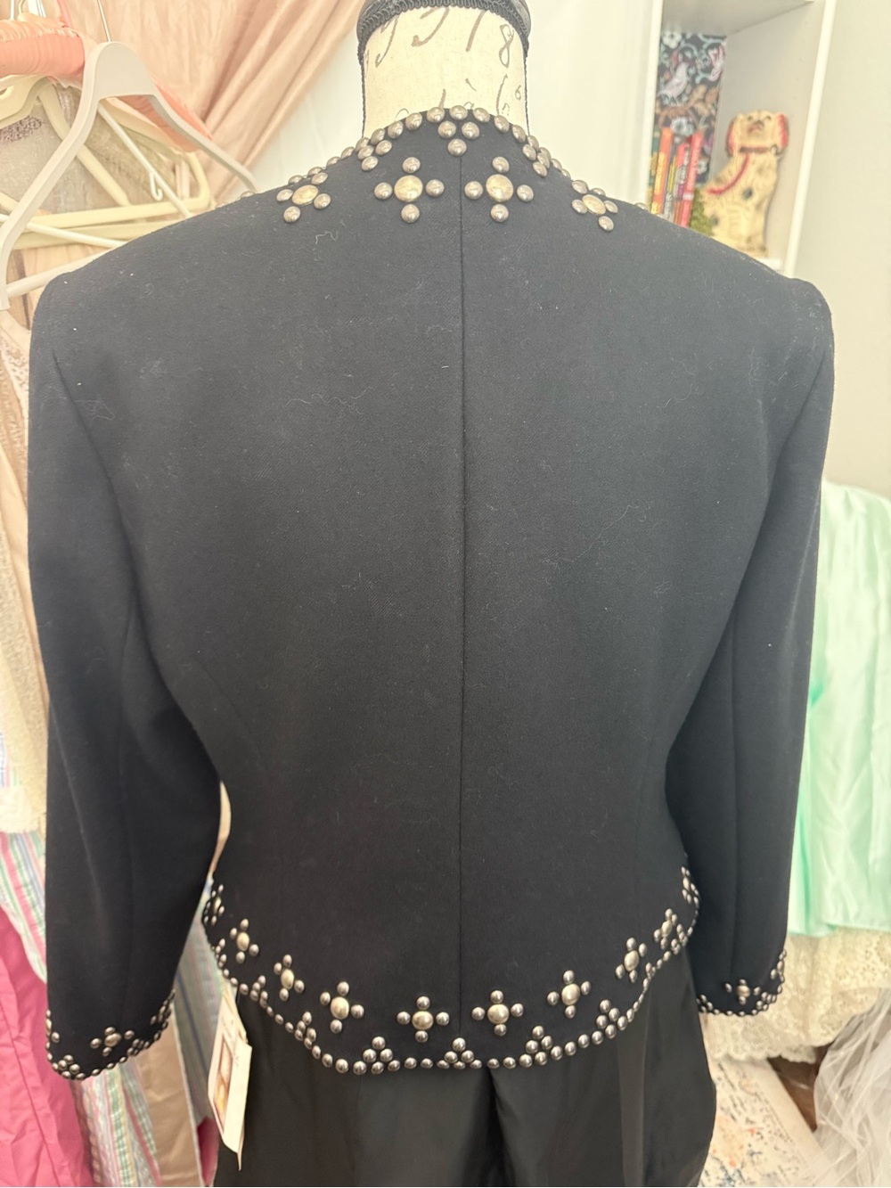 Double D Ranch Black Embellished Women's Blazer with Silver Accents - Picture 2 of 7